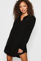 Boohoo Long Sleeve Oversized Shirt Dress