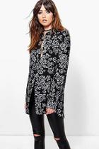 Boohoo Lilly Floral Print Oversized Shirt