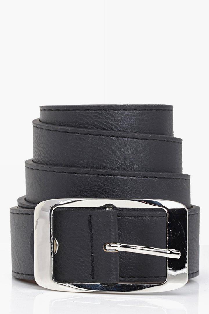 Boohoo Harriet Chunky Boyfriend Belt Black