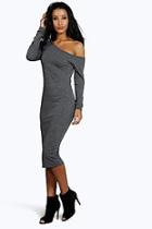Boohoo Kaya Off The Shoulder Bodycon Midi Dress