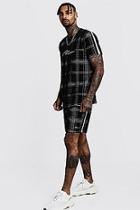 Boohoo Man Signature Check T-shirt & Short Set