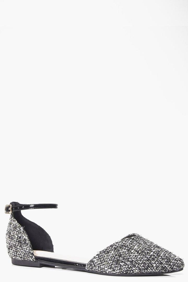 Boohoo Katie Two Part Pointed Ballet Black