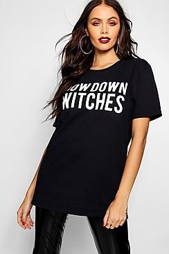 Boohoo Halloween Bow Down Witches Halloween T-shirt