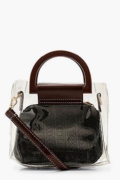 Boohoo Straw Insert Clear Bag