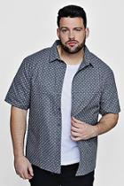 Boohoo Big And Tall Ditsy Print Short Sleeve Shirt