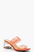 Boohoo Neon Clear Strap Mules