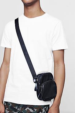 Boohoo Nylon Messenger Bag