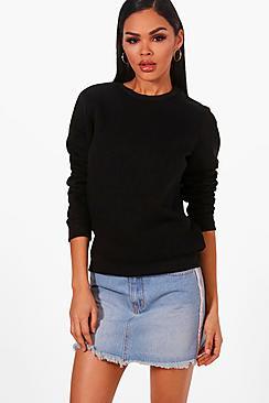 Boohoo Emila Boxy Crew Neck Sweat