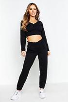 Boohoo Petite Shirred Waist Jogger