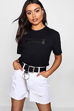 Boohoo Esme Woman Box High Build T-shirt