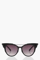 Boohoo Molly Retro Cat Eye Sunglasses