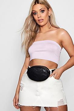 Boohoo Plus  Quilted Chevron Belted Bum Bag