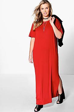 Boohoo Plus Elisa T-shirt Maxi Dress