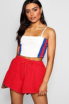 Boohoo Melissa Tie Waist Denim Shorts