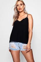 Boohoo Plus Lois Scalloped Edge Cami Top