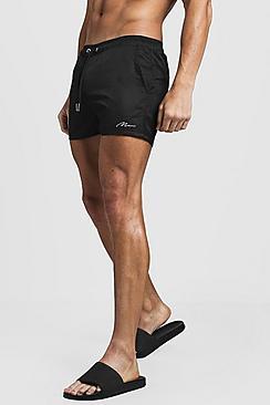 Boohoo Man Signature Swim Short In Short Length