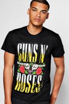 Boohoo Licence Guns N Roses Band T-shirt Black