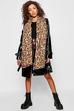 Boohoo All Over Leopard Scarf