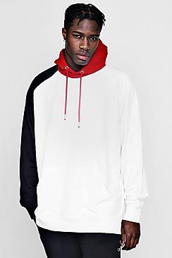 Boohoo Extreme Oversized Colour Block Hoodie