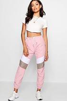 Boohoo Panelled Soft Touch Woven Joggers