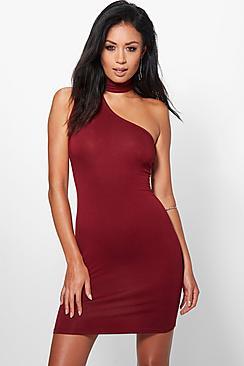 Boohoo Micha Choker Detail Bodycon Mini Dress