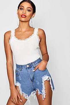 Boohoo Lace Trim Cami Vest