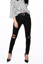 Boohoo Eva Busted And Skinny Jeans