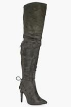 Boohoo Nancy Pointed Toe Over The Knee Boot