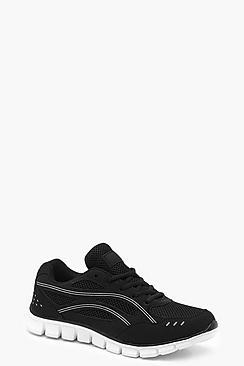 Boohoo Lace Up Sports Sneakers