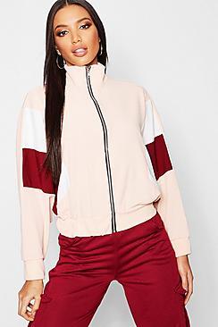 Boohoo Panelled Oversized Bomber Jacket