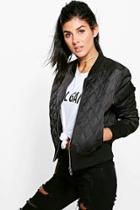 Boohoo Darcy Quilted Ma1 Bomber Black