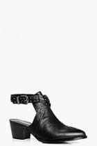 Boohoo Kara Closed Toe Studded Western Shoe Boot
