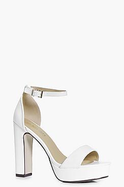 Boohoo Amy Wide Fit Platform Two Part Heel