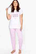 Boohoo Plus Izzy I'd Shave My Legs For You Pj Set