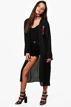 Boohoo Charlotte Embroidered Kimono
