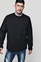 Boohoo Extreme Oversized Military Pocket Sweater