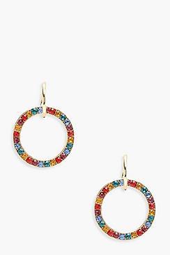 Boohoo Rainbow Gem Hoop