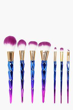 Boohoo 7 Piece Ombre Unicorn Brush Set