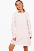 Boohoo Aanna Volumised Sleeve Shift Dress