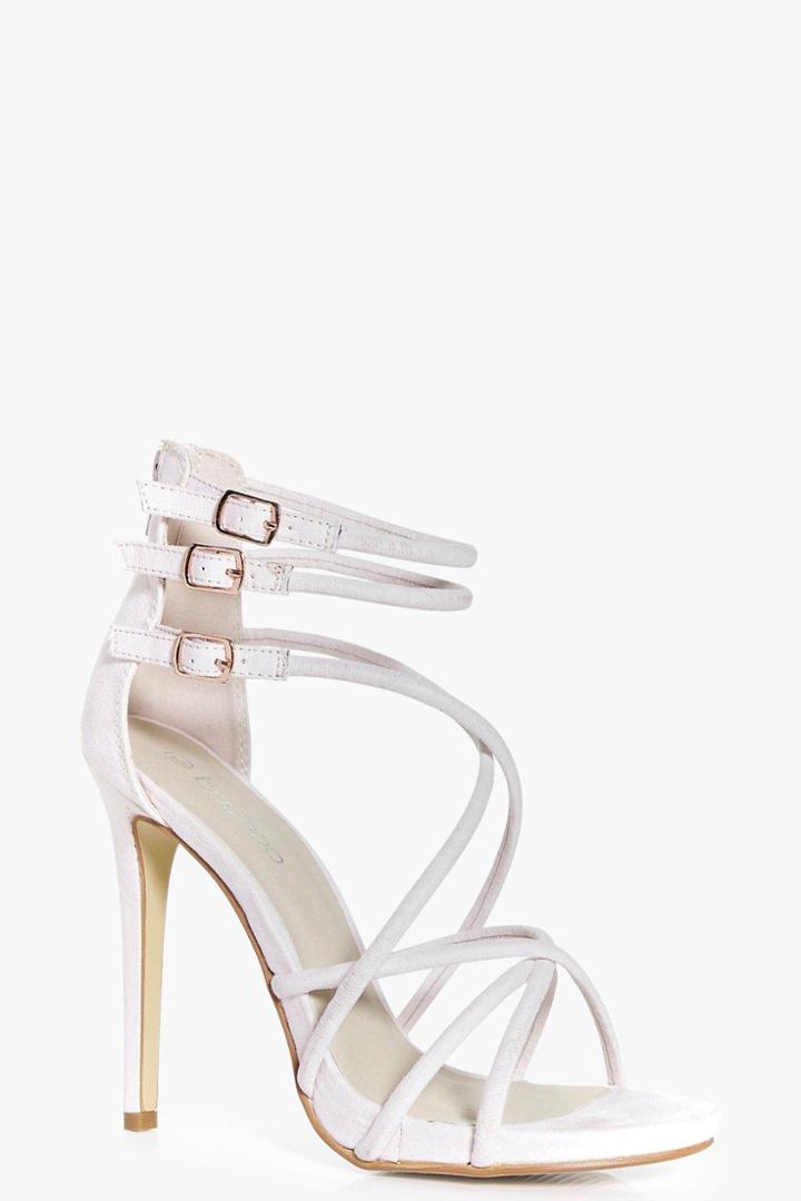 Boohoo Imogen Asymmetric Strappy Gladiator Pink