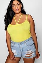 Boohoo Plus Jersey Double Strap Swing Cami