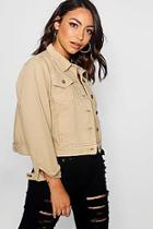 Boohoo Cindy Stone Denim Slim Fit Jacket
