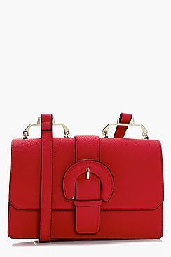 Boohoo Bella Buckle &hardwear Detail Cross Body