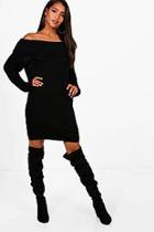 Boohoo Bex Bardot Chunky Knitted Dress