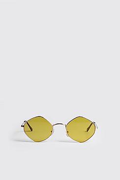 Boohoo Diamond Frame Tinted Sunglasses