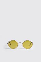 Boohoo Diamond Frame Tinted Sunglasses