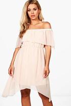 Boohoo Plus Lily Double Layer Skater Dress