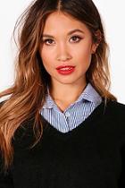 Boohoo Nancy Stripe Mock Skirt