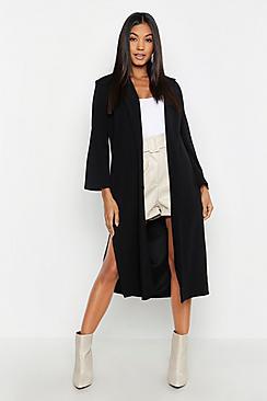 Boohoo Side Slit Longline Lightweight Duster