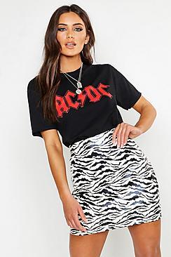 Boohoo Acdc Licenced T-shirt
